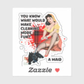 Retro Huisvrouw Humor Pin-up Art Sticker (Vel)