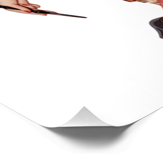  Retro Huisvrouw Humor Pin-up Meisje Perfect Poster (Hoek)