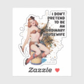  Retro Huisvrouw Humor Pin-up Meisje Sticker (Vel)