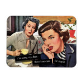 Retro Huisvrouw jaren 1950 "No Cure for Stupid" Ma Magneet (Horizontaal)