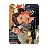 Retro Huisvrouw jaren 1950 "No Cure for Stupid" Ma Magneet (Verticaal)