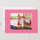 Retro Huisvrouw Kaart (Voorkant)