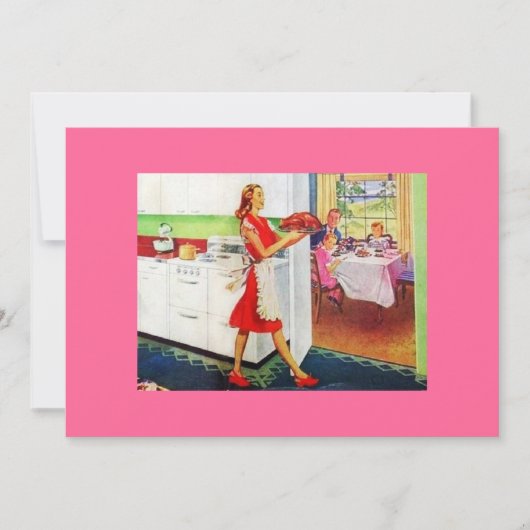 Retro Huisvrouw Kaart (Voorkant)