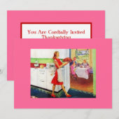 Retro Huisvrouw Kaart (Voorkant / Achterkant)