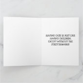 RETRO HUISVROUW KATTENMOEDER KAART (Binnen)