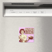 Retro Huisvrouw Magneet - Negen Centimeter Chocola (Insitu (Vaatwasser))