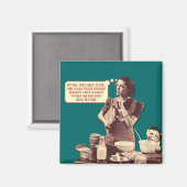 Retro Huisvrouw Magneet - Sleepytime Cake Recept (Voorkant / Achterkant)
