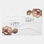 Retro huisvrouw meel zak handdoek - keukenhanddoek (Horizontaal)