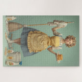 Retro Huisvrouw Met Pannenkoeken Legpuzzel (Horizontaal)
