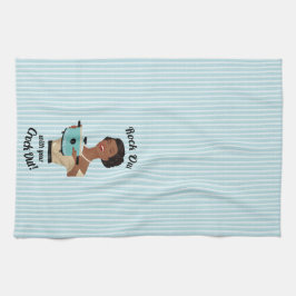 Retro huisvrouw rock uit met je crock uit WOC K Theedoek