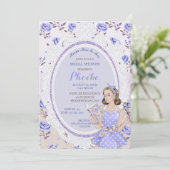 Retro Huisvrouw uit de Jaren 50 Bruidsfeest Licht Kaart (Staand voorkant)