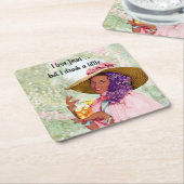 Retro Huisvrouw van Colour Pet Cocktail Flowers Kartonnen Onderzetters (Schuin)