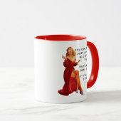 Retro huisvrouw wijsheid stof tot stof mok (Voorkant rechts)