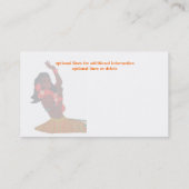 Retro Hula Girl Visitekaartje (Achterkant)