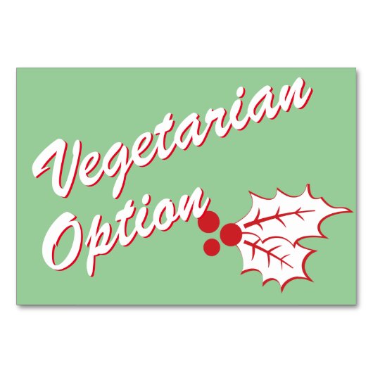 Retro Hulst Vakantie Aangepaste Buffetkaart Kaart (Voorkant)