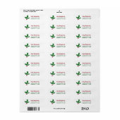 Retro Hulstbladeren en Bessen Etiket (Full Sheet)