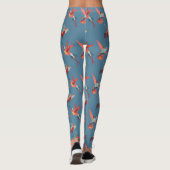 Retro Hummingbird Patroon 2 Leggings (Achterkant)