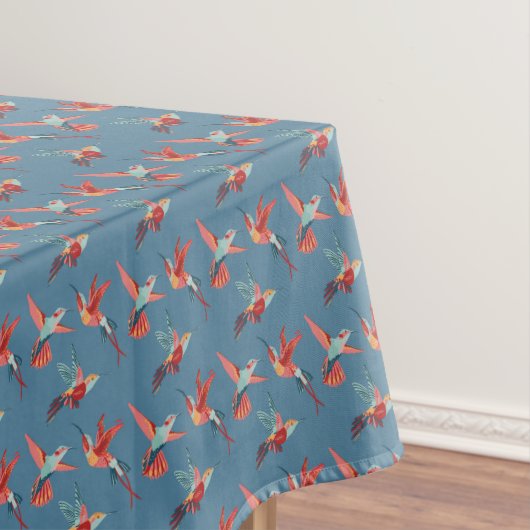 Retro Hummingbird Patroon 2 Tafelkleed (Voorbeeld)