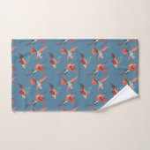 Retro Hummingbird Patroon Bad Handdoek (Handdoek)