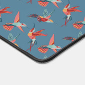Retro Hummingbird Patroon Bureaumat (Hoek)