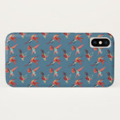 Retro Hummingbird Patroon Case-Mate iPhone Case (Achterkant (horizontaal))