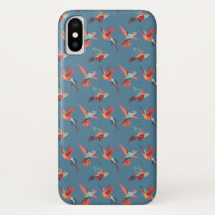 Retro Hummingbird Patroon Case-Mate iPhone Case