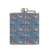 Retro Hummingbird Patroon Heupfles (Achterkant)