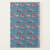 Retro Hummingbird Patroon | Monogram Planner (Achterkant)
