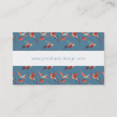Retro Hummingbird Patroon | Monogram Visitekaartje (Achterkant)