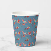 Retro Hummingbird Patroon Papieren Bekers (Voorkant)