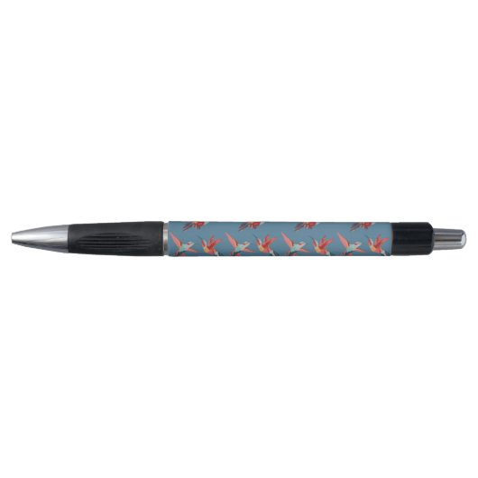 Retro Hummingbird Patroon Pen (Voorkant)