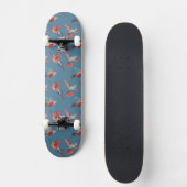 Retro Hummingbird Patroon Skateboard (Voorkant)