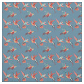 Retro Hummingbird Patroon Stof (Swatch)