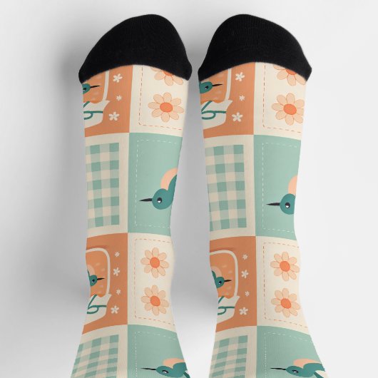Retro Hummingbird Socks Sokken (Top)