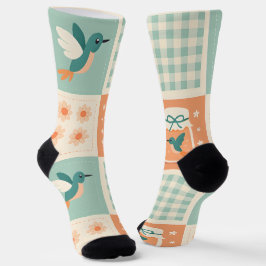 Retro Hummingbird Socks Sokken