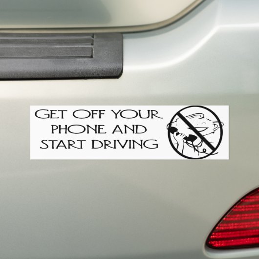 Retro-Humor Bumpersticker (Op auto)