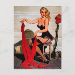 Retro Hunter Pinup Girl Briefkaart