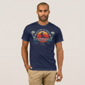 Retro Huntington Beach Surfen T-shirt (Voorkant volledig)
