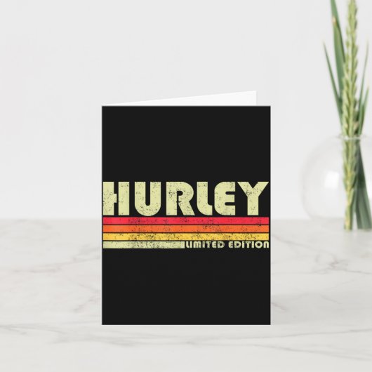 Retro Hurley Home State Cool 70s 80s Style Sunset  Kaart (Voorkant)