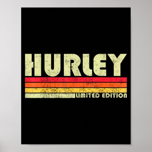 Retro Hurley Home State Cool 70s 80s Style Sunset Poster (Voorkant)