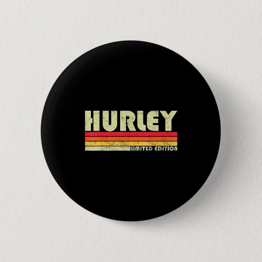 Retro Hurley Home State Cool 70s 80s Style Sunset Ronde Button 5,7 Cm (Voorkant)