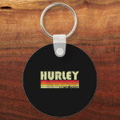 Retro Hurley Home State Cool 70s 80s Style Sunset Sleutelhanger (Voorkant)