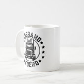 Retro Husband Dad Trucker Legend Koffiemok (Voorkant links)