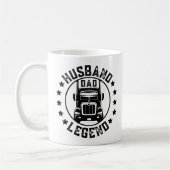 Retro Husband Dad Trucker Legend Koffiemok (Links)