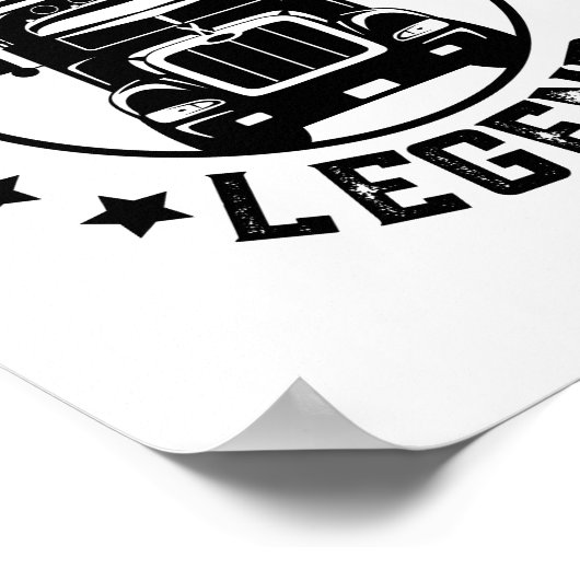 Retro Husband Dad Trucker Legend Poster (Hoek)