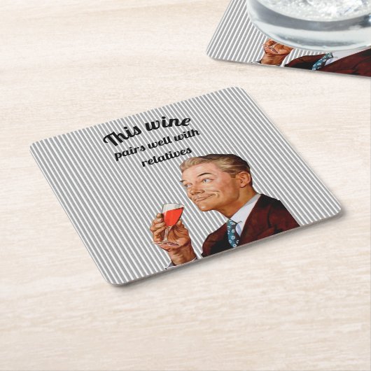 Retro Husband Funny Gezegde Kartonnen Onderzetters (Schuin)