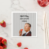 Retro Husband Funny Wine Gezegde Servet (Insitu)