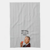 Retro Husband Funny Wine Theedoek (Verticaal)