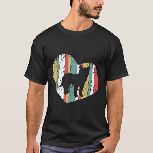 Retro Husky Hart T-shirt (Voorkant)