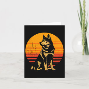 Retro Husky Hondeneigenaar Gift Siberische Husky Kaart